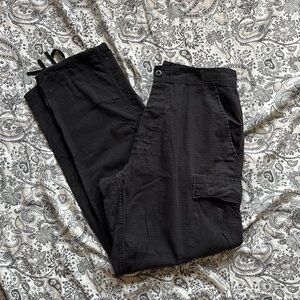 Black baggy cargo pants